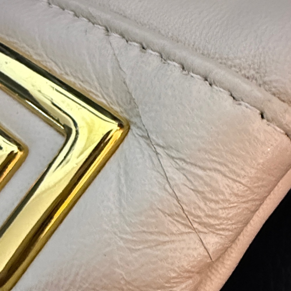 Paris Cream Leather Tassel Crossbody Bag with Gold Accents - Picture 14 of 14